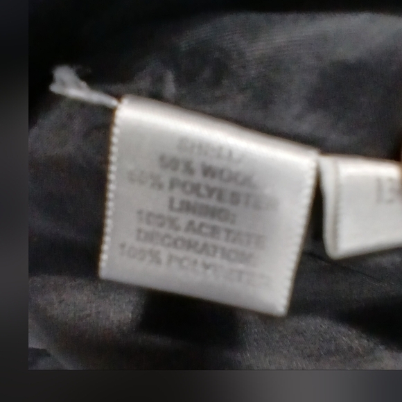 Ann Taylor Loft women's 8 wool blend embroidered black skirt blue tan floral - Picture 6 of 10